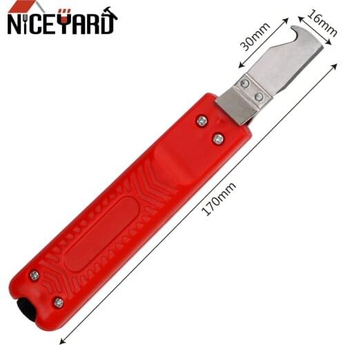 NICEYARD Adjustable Insulation Stripper 8-28mm PVC Cable Cable Stripper Rubber Handle Wire Stripper Knife Fastness