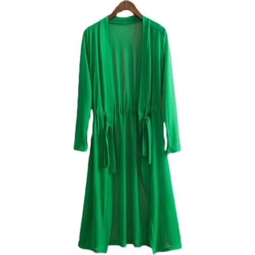 Plus Size 5XL Spring Summer Female Long Cardigan Sweater Women New 2021 Oversize Knitted Shawl Sunscreen Sweater Lady Coat L-5XL