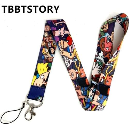 Anime Cartoon Neck Strap Lanyard for Keys USB ID Card Badge Holder Keycord Mobile Phone Straps Webbing Necklace Lanyards
