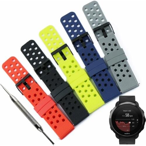 Silicone Strap Mens Watch Accessories for SUUNTO3Fitness Style Outdoor Sports Waterproof Strap Female Bracelet watch band