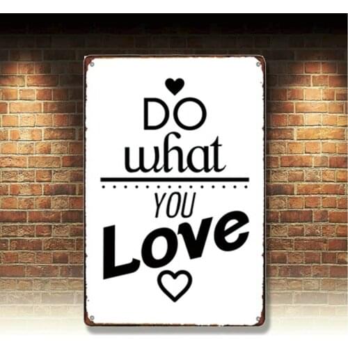 Vintage Metal Tin Signs Love Letters Retro Plate Pub Bar Art Decor Wall Poster