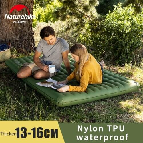 Naturehike Waterproof Double Inflatable Mattress TPU Lightweight Outdoor Camping Air Mat Sleeping Pad 2 Persons Wear Resistant