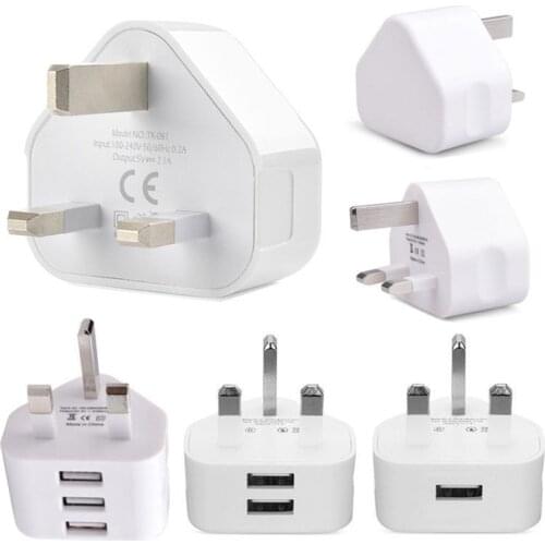SOONHUA Mobile Phone Charger 1 2 3 USB Wall Charger Travel Fast Charging Adapter for iPhone X 8 Samsung S8 Xiaomi Tablet UK Plug