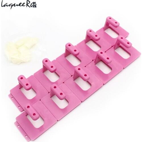 10Pcs Detachable Practice Display Stand Holder & 10Pcs False Nail Tips Manicure Nail Art Tool Set