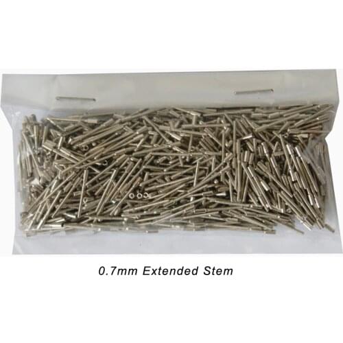 1000pcs 0.7mm Watch Winding Stem Extenders for Attaching Crown Wristwatches Movement Part Watch Repair Tools
