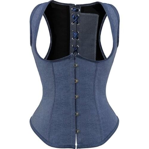 2021Gothic Sexy Straps Underbust Corset Vest Lace Up Boned Waist Trainer Slimming Corset Bustier Lingerie Top Plus Size S-6XL