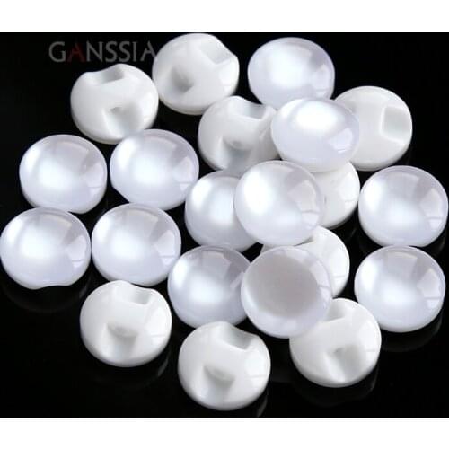 50pcs/lot Size:11.5mm (15/32"inch)Bright White Resin Buttons Good Quality Shirt Button for Garment Accessories(KK-525)
