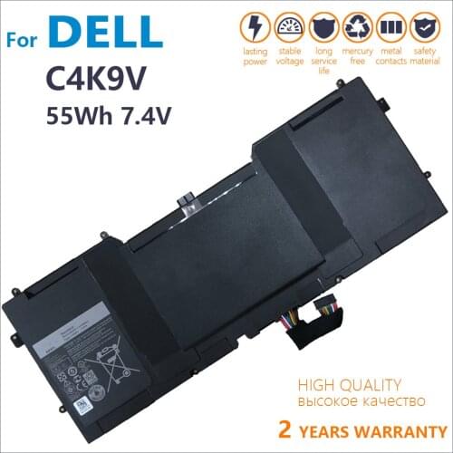 Genuine new C4K9V Laptop Battery for DELL XPS 13 9333 L322X 13-L321X L221x 9Q33 3H76R Y9N00 0Y9N00 489XN PKH18 0PKH18 7.4V 55WH