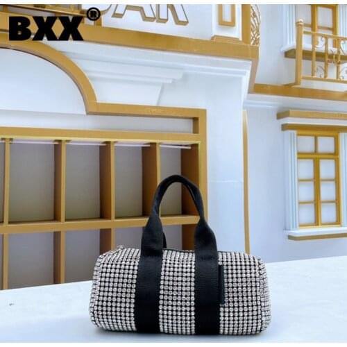 [BXX] Luxury Diamonds PU Leather Crossbody Bags For Women 2021 Summer Branded Shoulder Bag Handbags Trending Luxury Bag HU583
