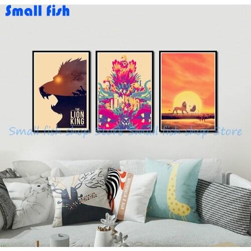 The Lion King Home Furnishing decoration Kraft Movie Poster Drawing core Wall stickers 42*30 cm