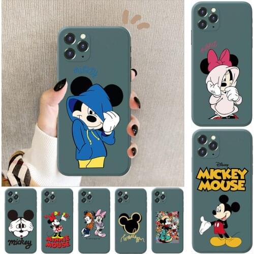 Disney Anime Phone Case cover For iphone 12 Pro Max 11 8 7 6 S XR PLUS X XS SE 2020 mini cell shell Army green