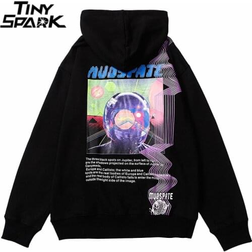 Harajuku Hoodie Hip Hop Sweatshirt Streetwear Jupiter Letter Print Pullover 2021 Men Autumn Hooded Hoodie Cotton Casual Pullover