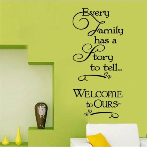 Every family have a story vinyl wall decal home decor living room bedroom removable wall stickers diy art mural wallpaper