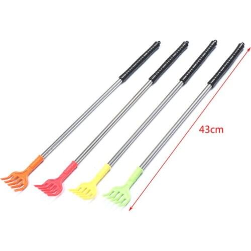 1pcs Back Scratcher Stainless Steel Portable Pen Clip Back Scratcher Massage Tool Convenient Claw Back Massager Random