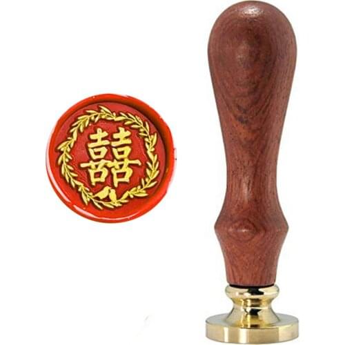 Seal Wax Kit, Chinese Double Happiness Decorative Vintage Wax Badge Seal Stamp Kit Wax Set Tool Gift,custom