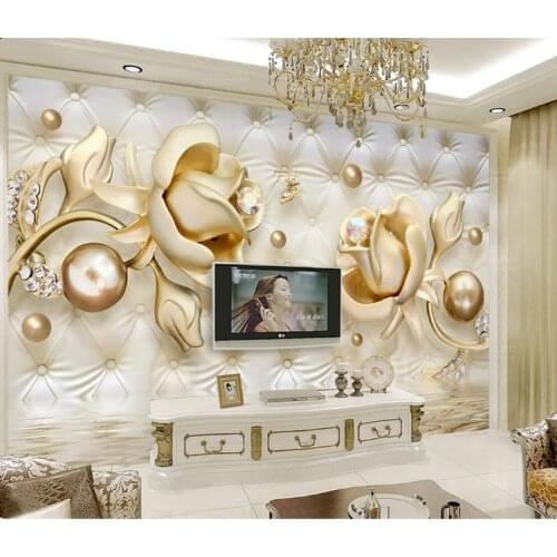 Bacal papel de parede 3d stereo noble living room sofa TV background wall paper bedroom bedroom non woven wallpaper large murals