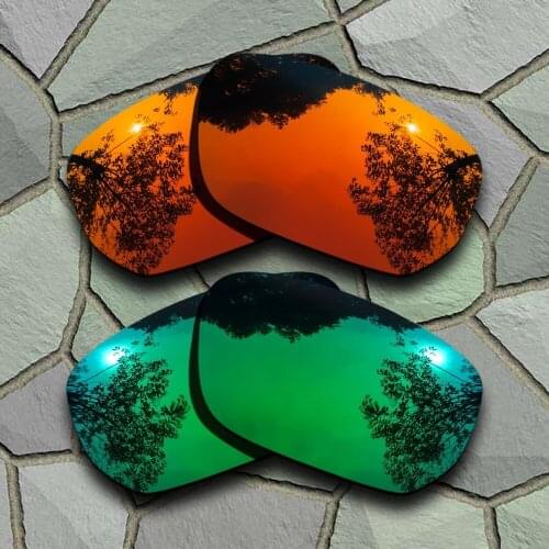 Red Orange&Jade Green Sunglasses Polarized Replacement Lenses for Oakley Style Switch