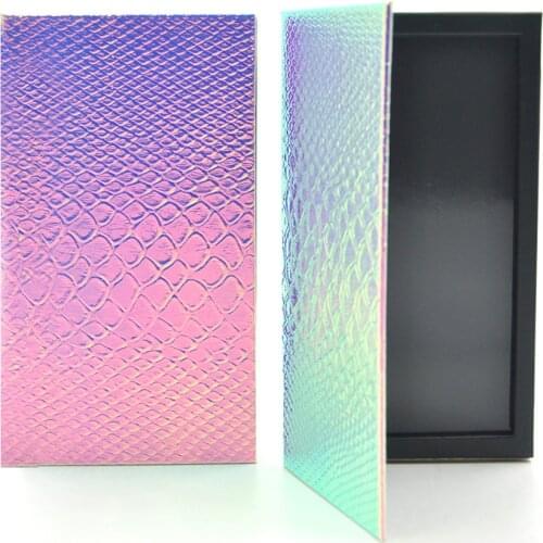 Wholesale fish-scale patterns empty magnetic palette eyeshadow blusher lipstick lip gloss powder fundation DIY Refill palette