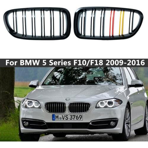 1 Pair Gloss Black M Color Front Kidney Grille For F10/F11/F18 528i 530i 535i 2009-2016 Sedan/Wagon Front Grills Car Styling