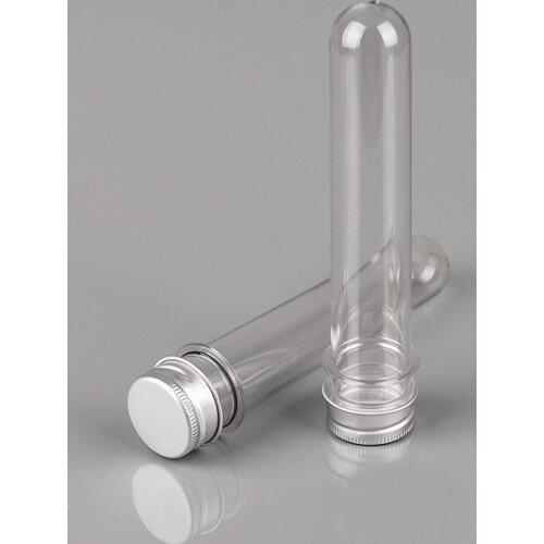 Plastic Lab Test Tubes Metal Caps Screw Top Lid Round Bottom Wedding Party