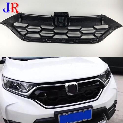 Sturdy For Honda CRV 2017 2019 Front Racing Grille Bumper Hood Upper Lower Mesh Chrome Grill Car accessories Car Covers Styling