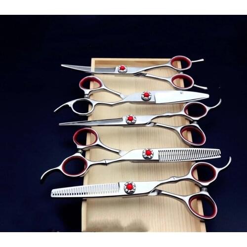 Professional Haircut And Hairdressing Scissors Flat Cut No Trace Tooth Scissors Tool Set Salon Haircut And Hairdressing Scissors