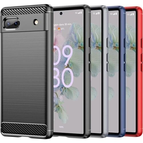 For Google Pixel 4A Case for Google Pixel 2 3 3A 4 5 Pixel4 5XL Carbon Fiber Cover Soft Plain Silicone Case For Google Pixel 4A