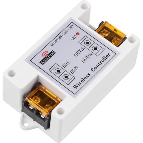 AC 110V 220V RF 1CH 40A 433 mhz Wireless Remote Control Switch Receiver For Water Pump LED Light Without Transmitter