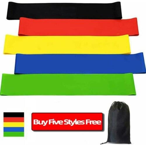 Fitness Yoga Resistance Rubber Bands Fitness Gym Workout Training Equipment 0.35-1.1mm Pilates Elastic Bands For Sports
