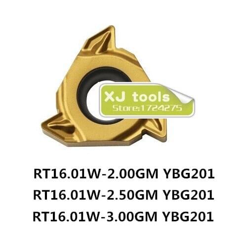 RT16.01W-2.00GM YBG201/RT16.01W-2.50GM YBG201/RT16.01W-3.00GM YBG201 External Tungsten Carbide Threading Lathe Inserts for SER