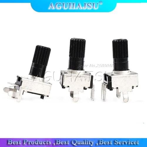 10pcs Rv09 Vertical 12.5mm Shaft 1k 2k 5k 10k 20k 50k 100k 0932 Adjustable Resistor 9 Type 3pin Seal Potentiometer