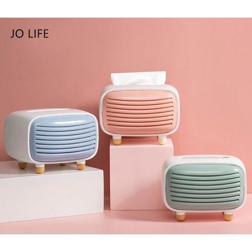 JO LIFE Vintage Television Tissue Case Box Container Restaurant Livingroom Towel Napkin Papers Bag Holder INS Box Case