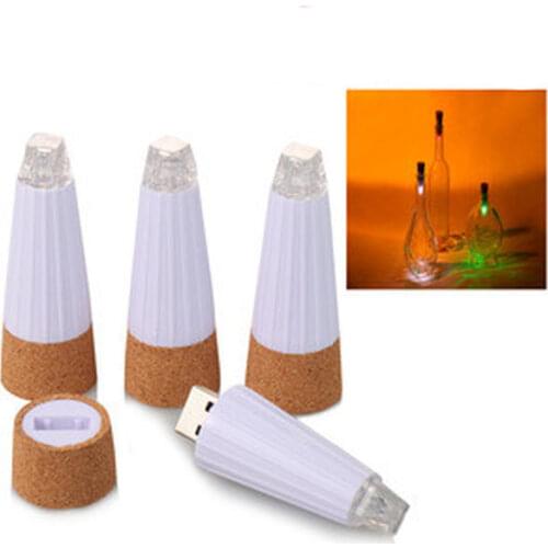 Explosion-proof LED Bottle Stopper Lamp USB Charging Luminous Bottle Cap Suitable for Bar Bedroom Bedroom Decorative Lighting