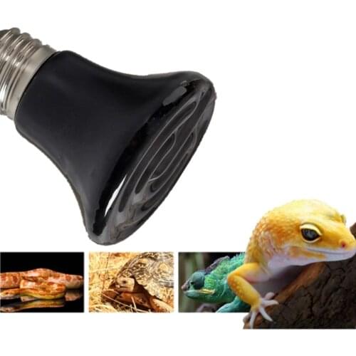 220v Far Infrared Heating Lamp Black Ceramic E27 Pet Warmer Bulb Brooder Chickens Tortoise Lizard Reptile Light for Turtle Log