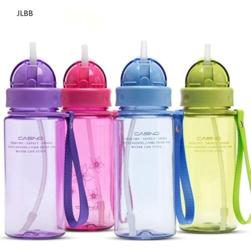 400ml/560ml Healthy Child Water Bottle With Straw High Quality Plastic Kid Drinkware Children Water Bottles BPA Free