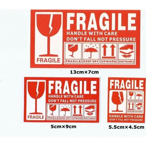 50pcs English FRAGILE Warning Label Sticker Shipping Express Label Stickers