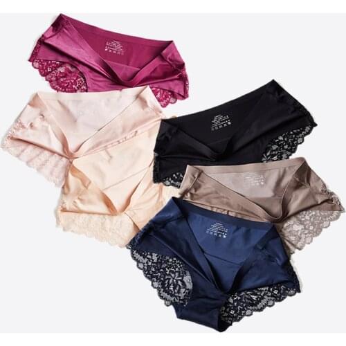 6pcs/lot Womens Panties Sexy Lace Underwear Seamless Lingerie Traceless Bikini Briefs Thong Female Panties Underpants M-2XL