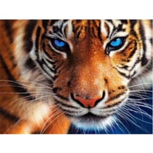 2018 NEW 5D Diamond embroidery tiger diamond PAINTING cross stitch ROUND diamond painting diy diamond painting animal FOR GIFT