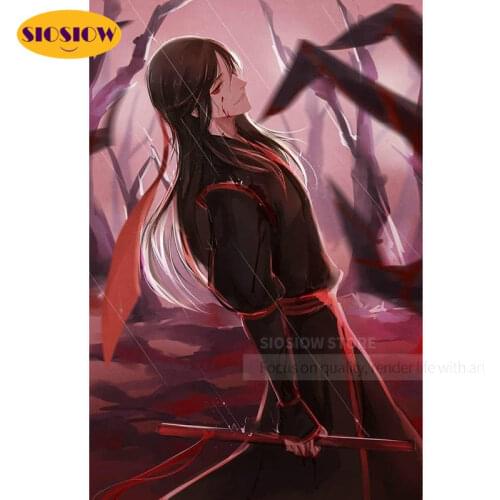 5d Diy Diamond Painting Anime Mo Dao Zu Shi Wei Wuxian Figure Poster Diamond Mosaic Embroidery Cross Stitch Kits Home Decor Room