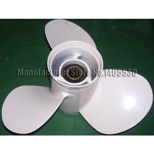Free Shipping Aluminum Propeller 13slots For Yamaha Hidea Parsun Seehorse Zhongfa 2 stroke 40-55hp outboard motors 11 1/8x13-G