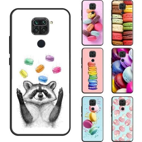 PINK Dessert Ice Cream Macarons Cake Case For Xiaomi Redmi Note 9 Pro 7 8 Pro 8T 9S Note 10 Pro Coque For Redmi 9A 9C 9T 7A 8A