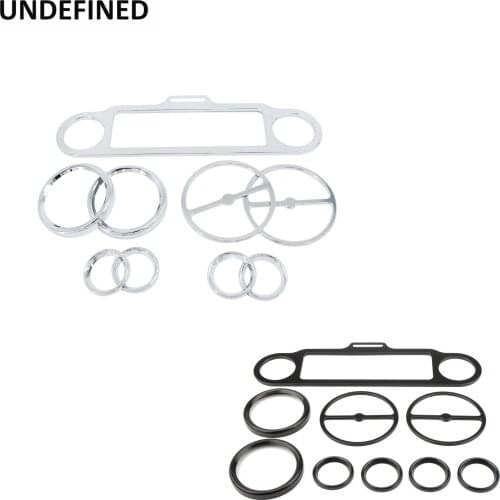 Motorcycle Black Aluminum Stereo Accent Speedometer Speaker Trim Bezel Ring Cover For Harley Touring Street Road Glide 1996-2013