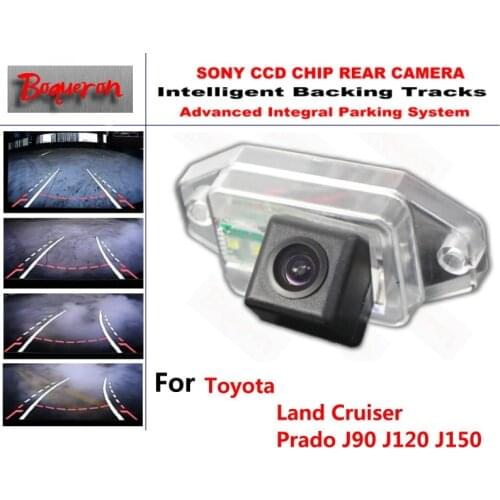 For Toyota Land Cruiser Prado J90 J120 J150 CCD Car Backup Parking Camera Intelligent Tracks Dynamic Guidance Rear View Camera