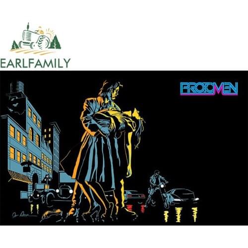 EARLFAMILY 13cm x 8.4cm for Protomen Car Assessoires Stickers Scratch-Proof Sunscreen Decal Auto Air Conditioner RV Car Styling