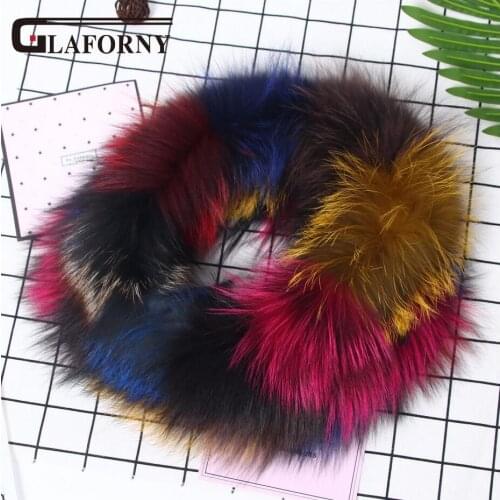 FXFURS 2020 New Real Fox Fur Scarves Winter Thick Warm Top Quality Shawl Natural Fur Muffler Silver Fox Fur Snood Warm Wraps