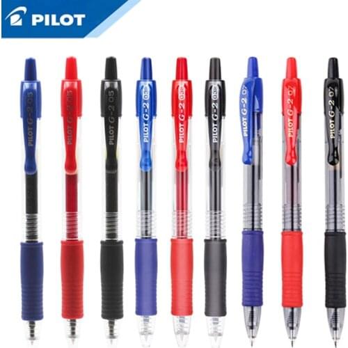 6PCS/PILOT Baile G-2 Press Type Gel Pen 0.5mm 0.38mm 0.7 Office Student Exam Multi-standard
