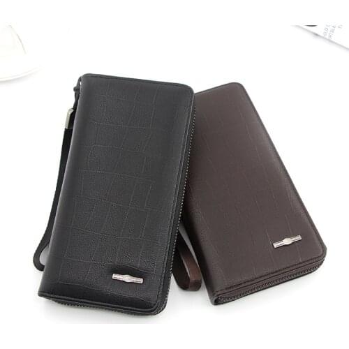 Quality Mens Wallet Mens Long Wallet PU Leather Large Capacity Clutch Casual Simple Business Mens Wallet