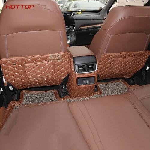 Leather Car Interior Seat Protector Side Edge Protection Pad Car Stickers Anti-kick Mat For Honda CRV CR-V 2012 2016 styling