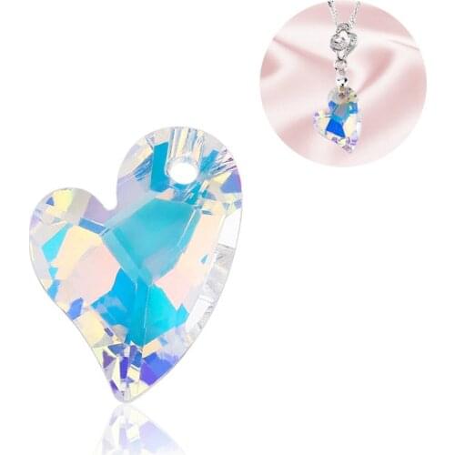 Best quality 17mm 6261 Devoted 2 U Heart Pendant crystal heart beads for Earring necklace DIY jewelry accessories 12pcs/lot