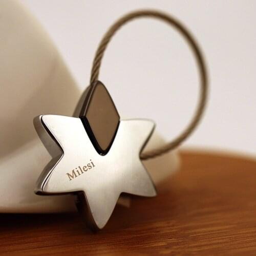 Milesi - New Brand Superstar Star Keychain Key Chain Rings for Women Men Novelty innovative Trinket souvenir pendant